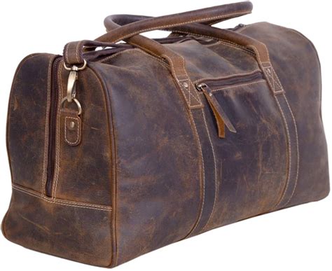 men's leather overnight weekend bag.